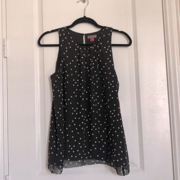 Vince Camuto Polka Dot Sleeveless Top Size Small - Picture 2 of 12
